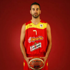 Navarro wearing the jersey in a Media Day