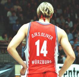 Dirk Nowitzki wearing the jersey during a BBL game