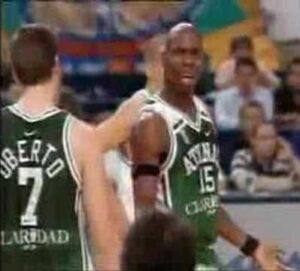 Oberto in action during the 1997 Open McDonald's