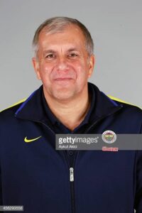 Zeljko Obradovic wearing the jacket in a Media Day at the beginning of the season