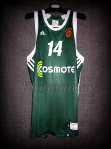 2009 European Triple Crown Panathinaikos Athens Nikola Pekovic Jersey - Front