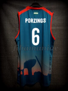 2015 Eurocup Rising Star Baloncesto Sevilla Kristaps Porzingis Jersey - Back