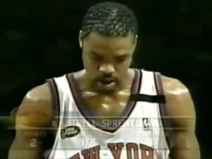 Latrell Sprewell in action with the jersey