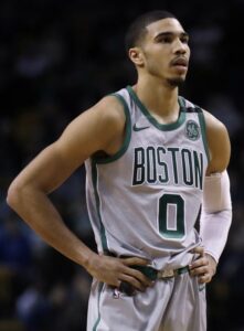 Tatum in action with the jersey