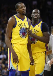 Durant in action with the jersey
