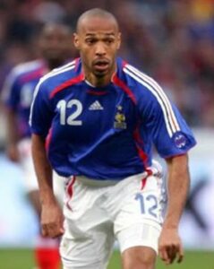 Henry in action with the jersey