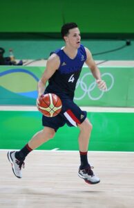 Thomas Heurtel wearing the jersey at Rio 2016