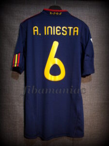 2010 World Cup Champions Spain Andrés Iniesta Jersey - Back