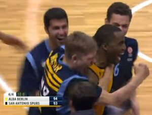 A similar warm up item was used in the 2014 NBA Europe Games win over San Antonio Spurs