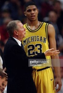 Maurice Taylor in action with the jersey. He was named Big 10 Freshman of the Year