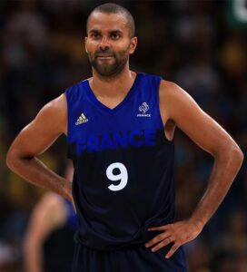 Tony Parker in action with the jersey. Rio 2016 was the last international tournament for Parker