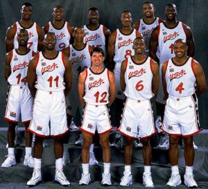 The 1996 Olympic Team was known as Dream Team II. USA Basketball added NBA MVPs as Hakeem Olajuwon or Shaquille O'Neal but they lost the Barcelona'92 stars