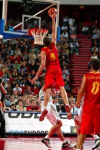 Pau Gasol wearing the jersey during the 2003 Eurobasket. Pau was the best scorer of the tournament and maybe the real MVP but Spain lost against Lithuania in the gold medal game